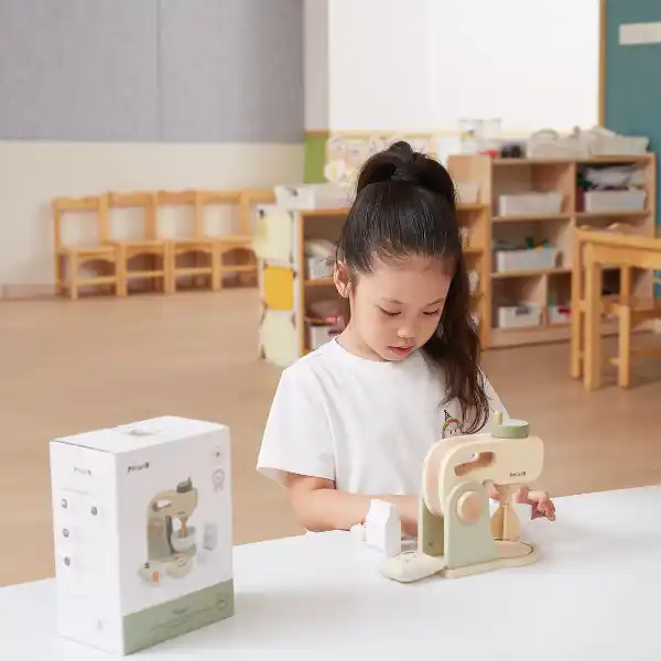 Деревянный игровой набор "Готовим с миксером", 6 предметов