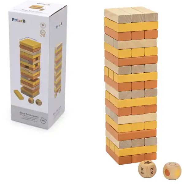 Joc de masă din lemn „Jenga”, 54 elem.