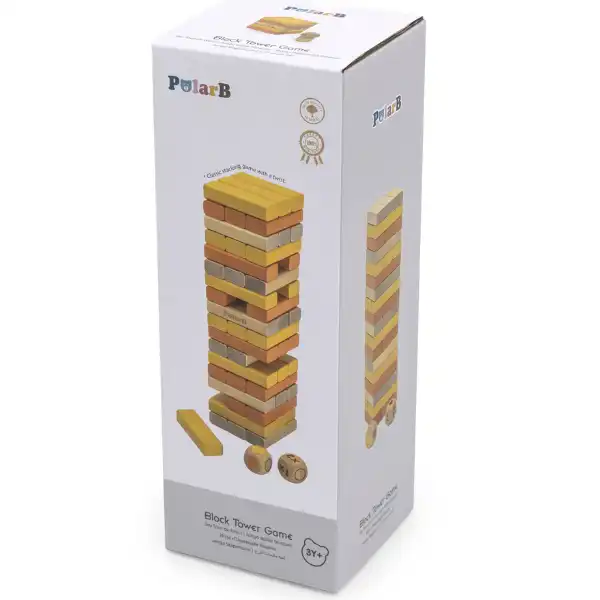 Joc de masă din lemn „Jenga”, 54 elem.