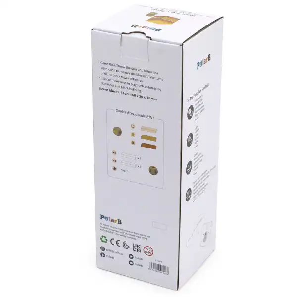 Joc de masă din lemn „Jenga”, 54 elem.