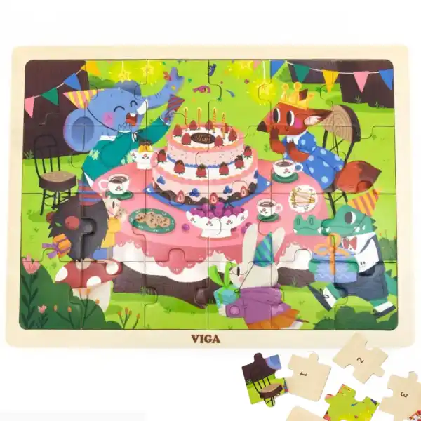 Деревянный пазл "День рождение", 24 эл.