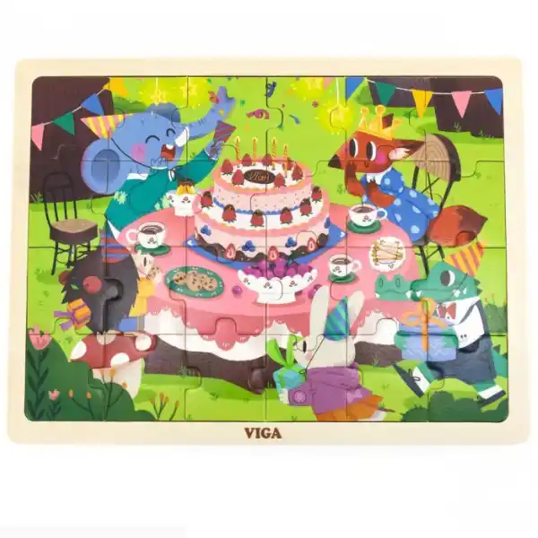 Деревянный пазл "День рождение", 24 эл.