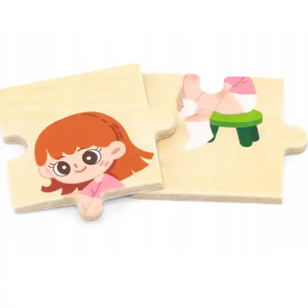 Деревянный пазл-игра "Учимся одеваться", 28 элем.