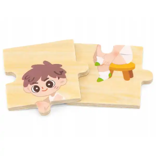 Деревянный пазл-игра "Учимся одеваться", 28 элем.