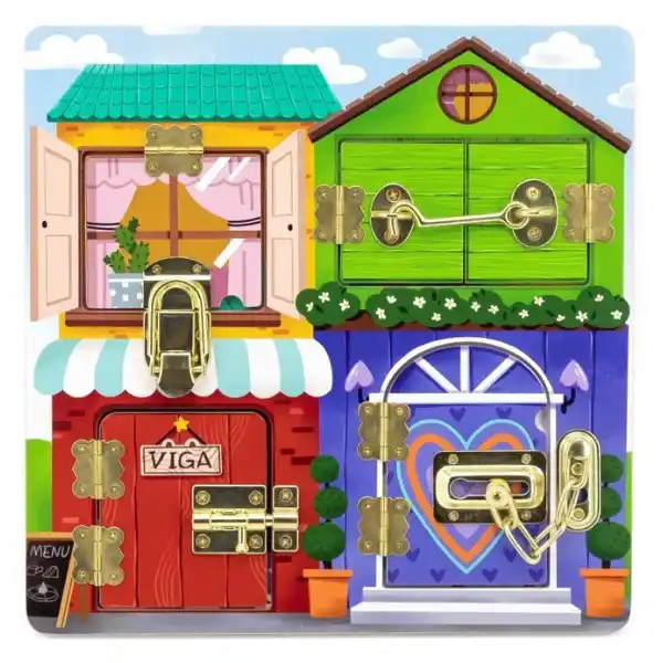 Бизиборд (настенный) "Открой-закрой замочки"