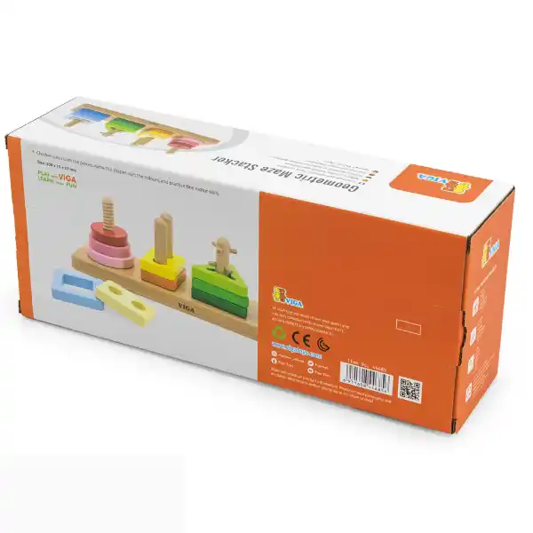 Sorter geometric din lemn „Calcul, forme si culori”