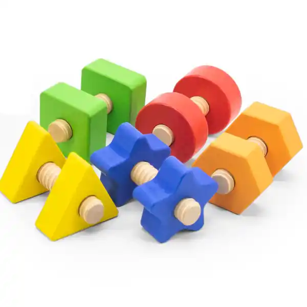 Деревянный развивающий набор "Гайки и болты", 40 элем.