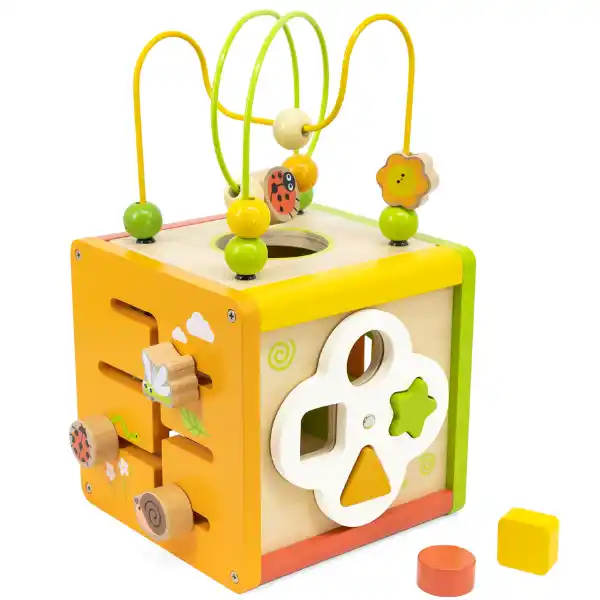 Деревянный бизикуб “Игровой куб 5 в 1”