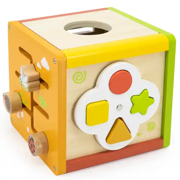 Деревянный бизикуб “Игровой куб 5 в 1”