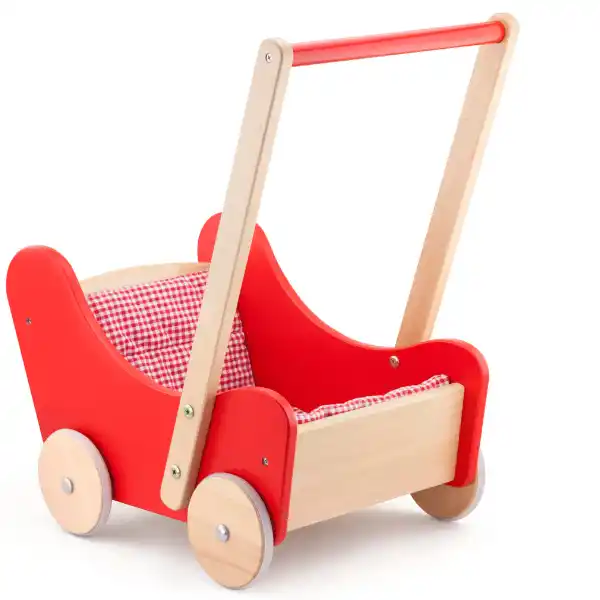 Ходунки-каталка и коляска 2 в 1, красного цвета