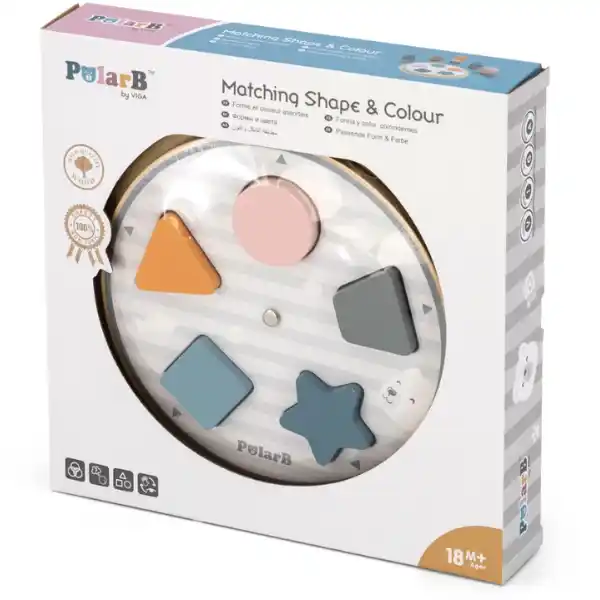 Joc de sortare din lemn „Figuri”