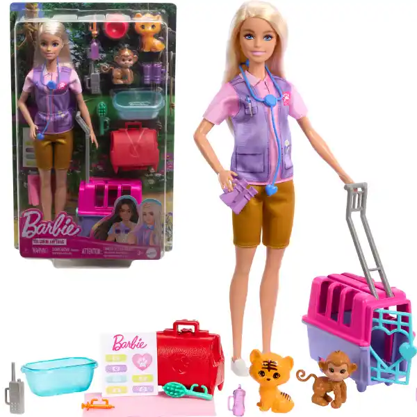 Set de joc Barbie „Salvarea animalelor”