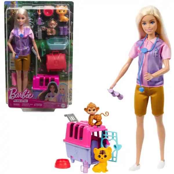 Set de joc Barbie „Salvarea animalelor”