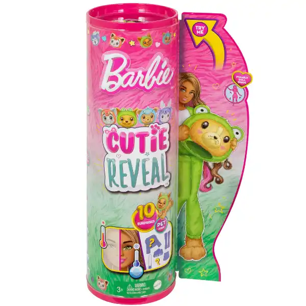Păpușa Barbie Cutie Reveal „Сățeluș în costum de broască de pluș”