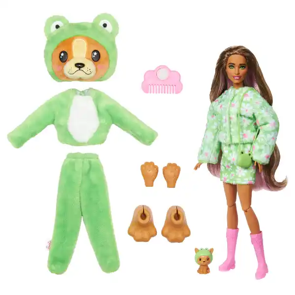 Păpușa Barbie Cutie Reveal „Сățeluș în costum de broască de pluș”