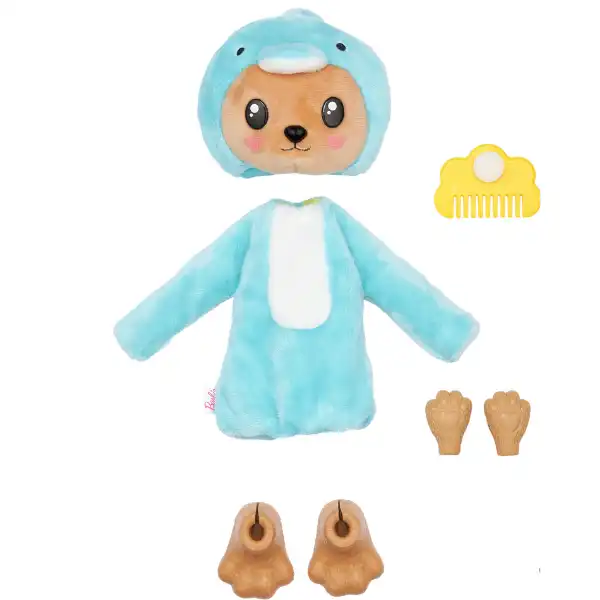 Păpușa Barbie Cutie Reveal „Urs în costum de delfin în costum de pluș”