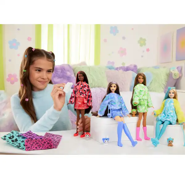Păpușa Barbie Cutie Reveal „Urs în costum de delfin în costum de pluș”
