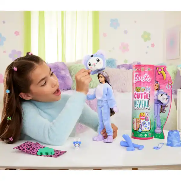 Păpușa Barbie Cutie Reveal „Iepuraș în costum de koala de pluș”