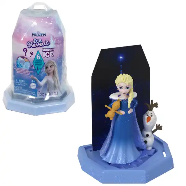 Set Surpriză Disney Frozen Ice Reveal cu gel de gheață Squishy, 6 modele, 4 modele