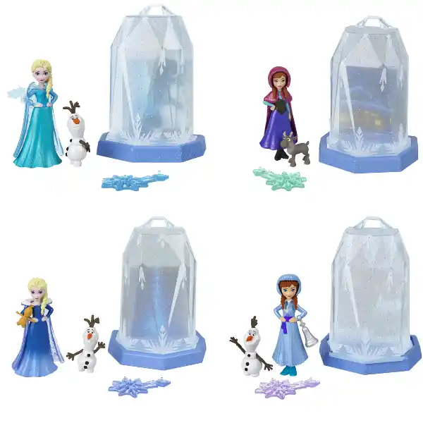 Set Surpriză Disney Frozen Ice Reveal cu gel de gheață Squishy, 6 modele, 4 modele