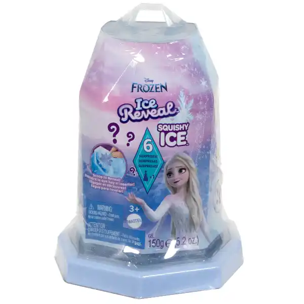 Set Surpriză Disney Frozen Ice Reveal cu gel de gheață Squishy, 6 modele, 4 modele