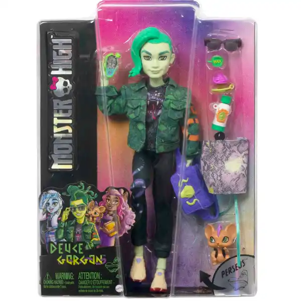 Set de joc Monster High ” Deuce Gorgon și Perseus”, cu accesorii