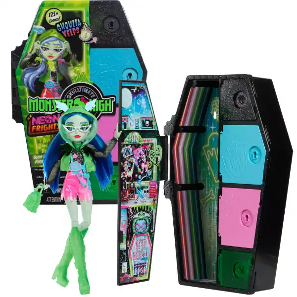 Игровой набор Monster High Neon Fright " Гулия Йелпс и Секреты в ее шкафу "