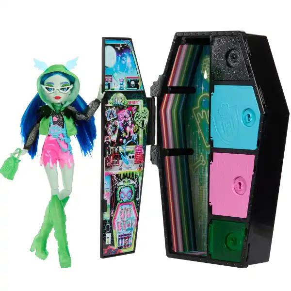 Игровой набор Monster High Neon Fright " Гулия Йелпс и Секреты в ее шкафу "
