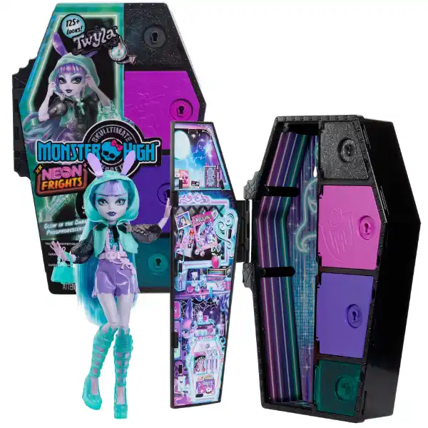 Игровой набор Monster High Neon Fright " Твайла и Секреты в ее шкафу "