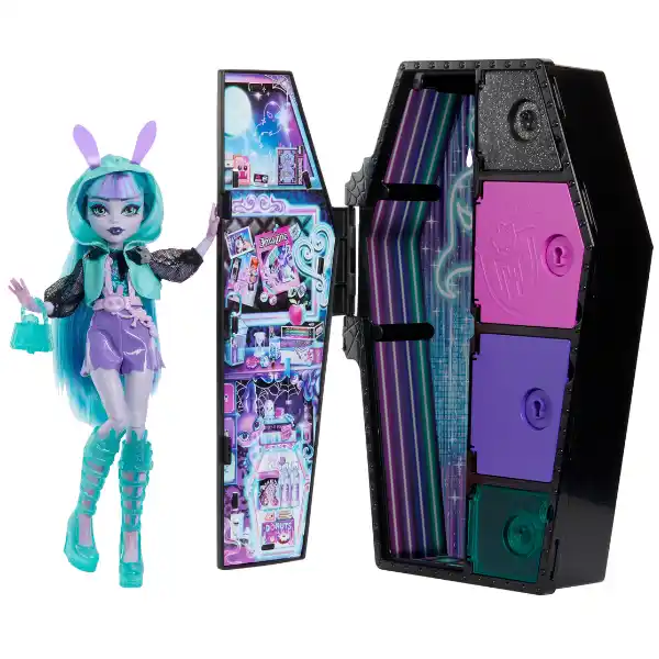 Игровой набор Monster High Neon Fright " Твайла и Секреты в ее шкафу "