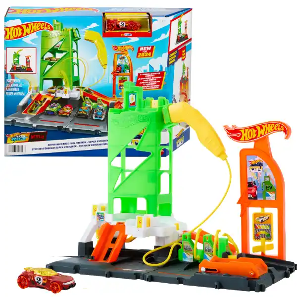 Игровой набор Hot Wheels "Заправочная станция Super Recharge"