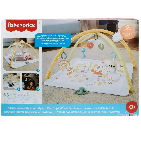Fisher-Price Детский коврик для активного отдыха с 6 сенсорными игрушками