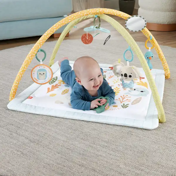 Fisher-Price Детский коврик для активного отдыха с 6 сенсорными игрушками