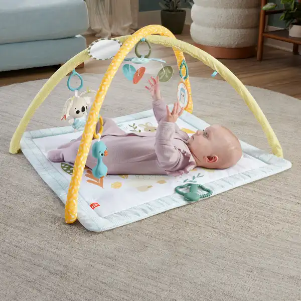 Fisher-Price Детский коврик для активного отдыха с 6 сенсорными игрушками