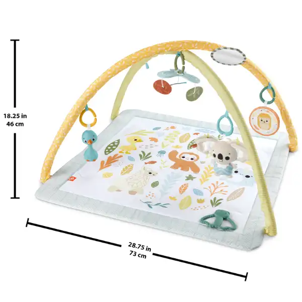 Fisher-Price Детский коврик для активного отдыха с 6 сенсорными игрушками