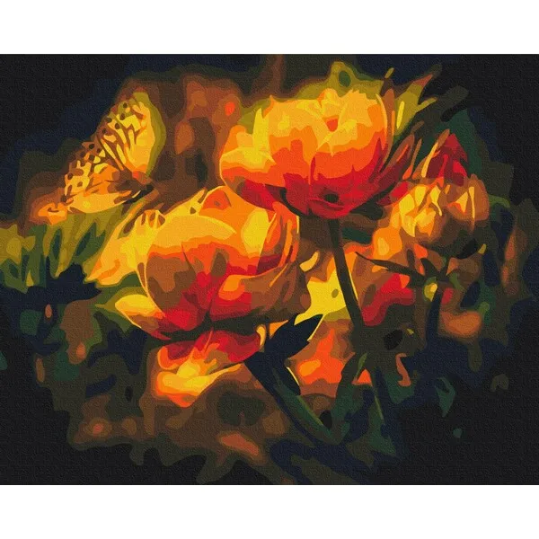 Pictură pe numere 40*50 cm (în cutie) – Contraste florale