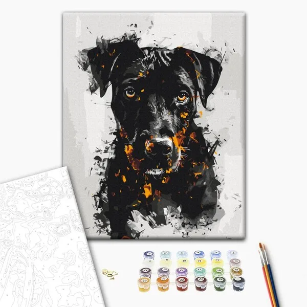 Pictură pe numere 40*50 cm (în cutie) – Câinele de foc