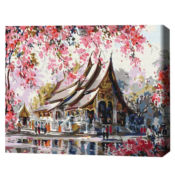 Pictură pe numere 40*50 cm (în cutie) – Templu thailandez