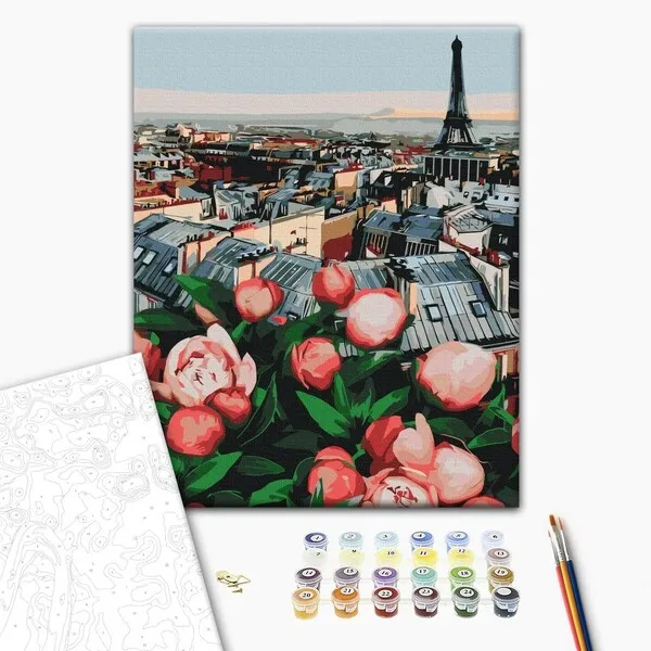Pictură pe numere 40*50 cm (în cutie) – Pionii cu vedere la Paris