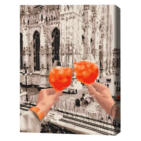 Pictură pe numere 40*50 сm (fără cutie) – Paharele Duomo