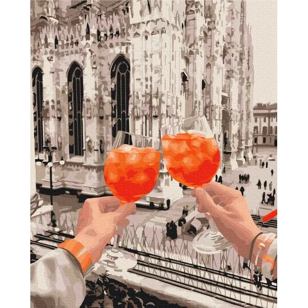 Pictură pe numere 40*50 сm (fără cutie) – Paharele Duomo