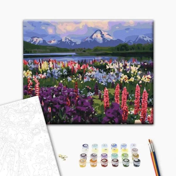 Pictură pe numere 40*50 сm (fără cutie) – Valea florilor de câmp