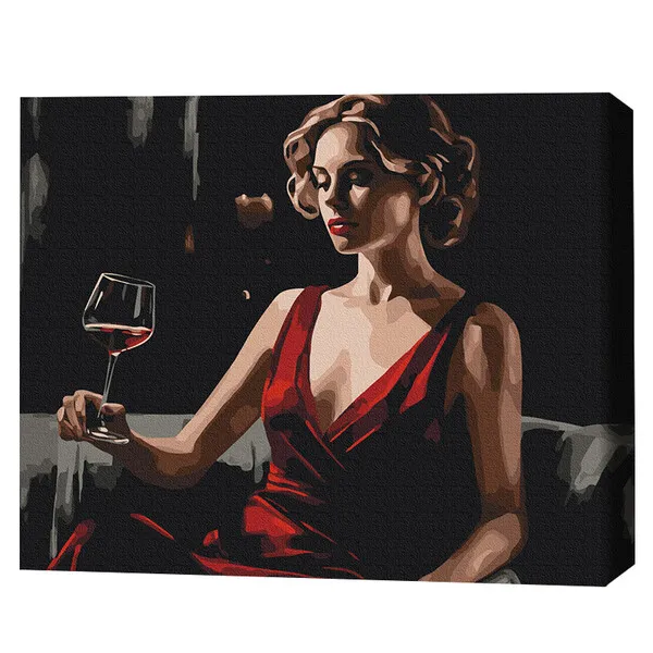 Pictură pe numere 40*50 сm (fără cutie) – Accent roșu