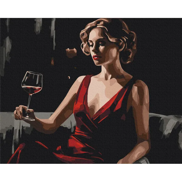 Pictură pe numere 40*50 сm (fără cutie) – Accent roșu