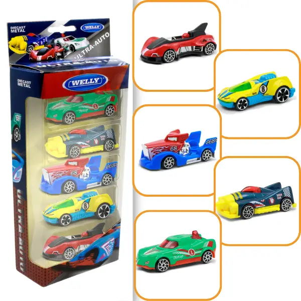 Welly 1:60 Set de 5 mașini ULTRA AUTO