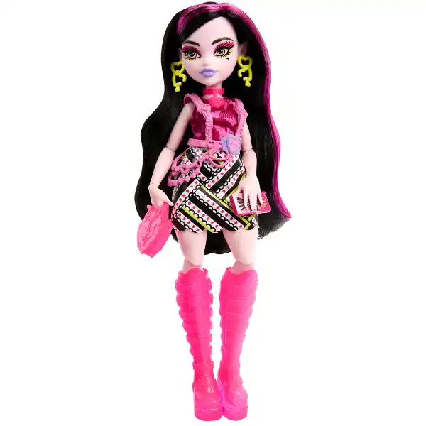 Игровой набор Monster High Neon Fright "Дракулаура и Секреты в ее шкафу "
