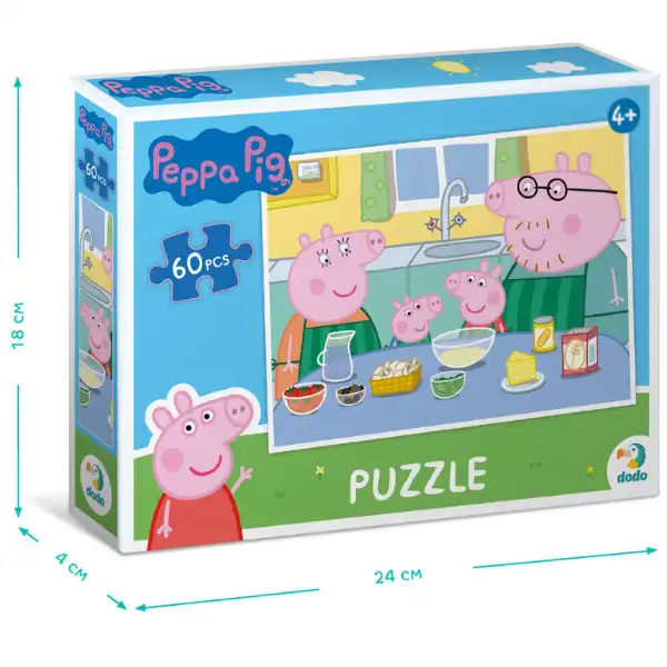 Puzzle „Gătim împreună”, seria Peppa Pig, 60 elem.