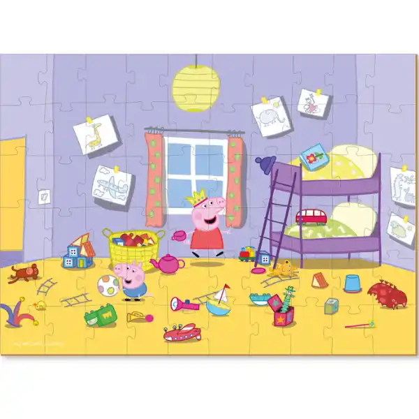 Puzzle „Curățenie distractivă”, seria Peppa Pig, 60 elem.