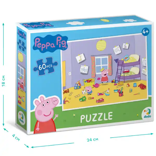 Puzzle „Curățenie distractivă”, seria Peppa Pig, 60 elem.