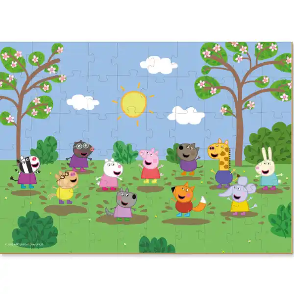 Puzzle „Jocul cu prietenii”, seria Peppa Pig, 60 elem.